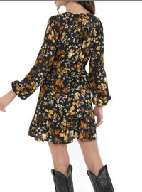 Sadie & Sage - With Ease Deep V Mini Dress