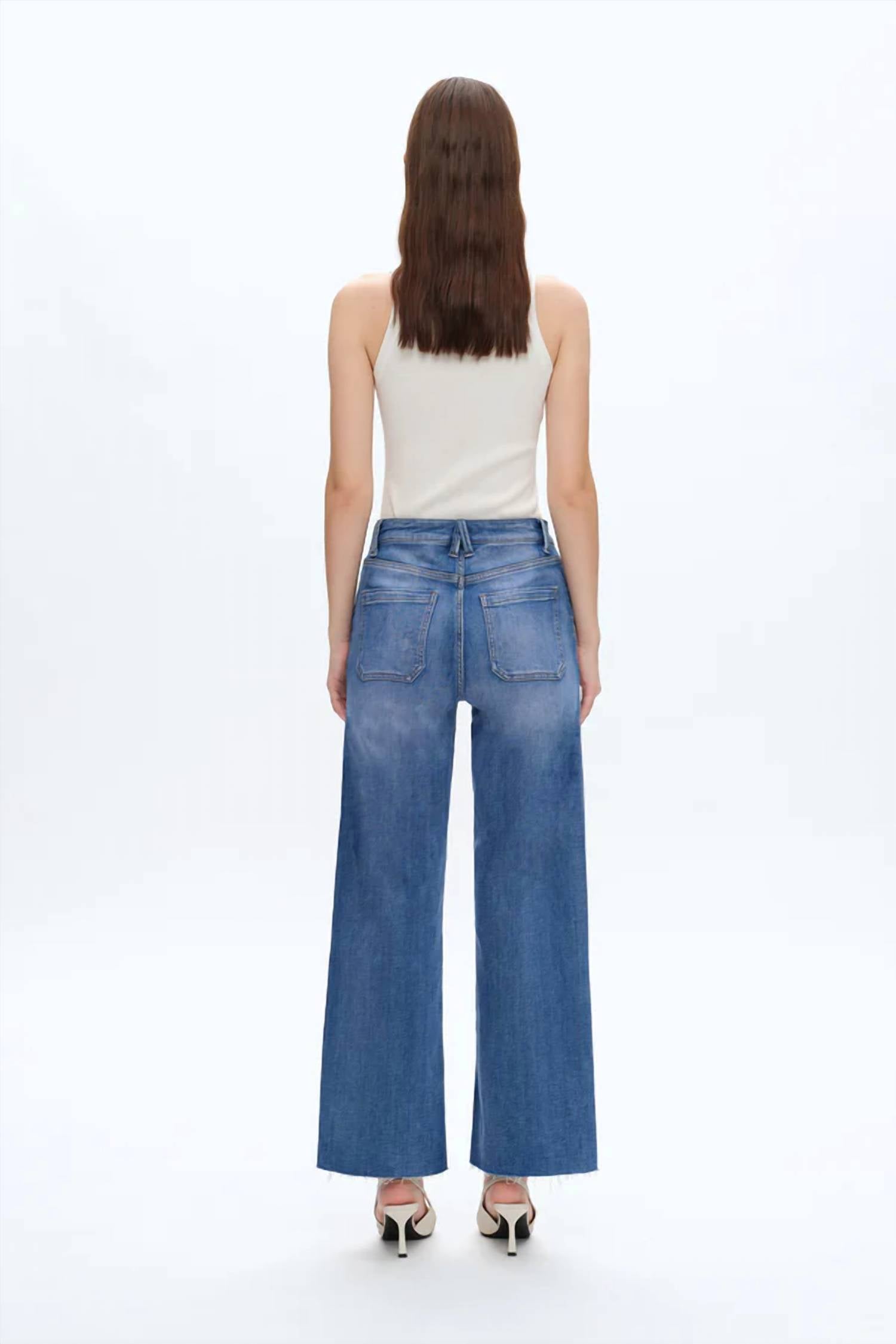 Bayeas - Jess High Rise Relaxed Straight Denim Jeans