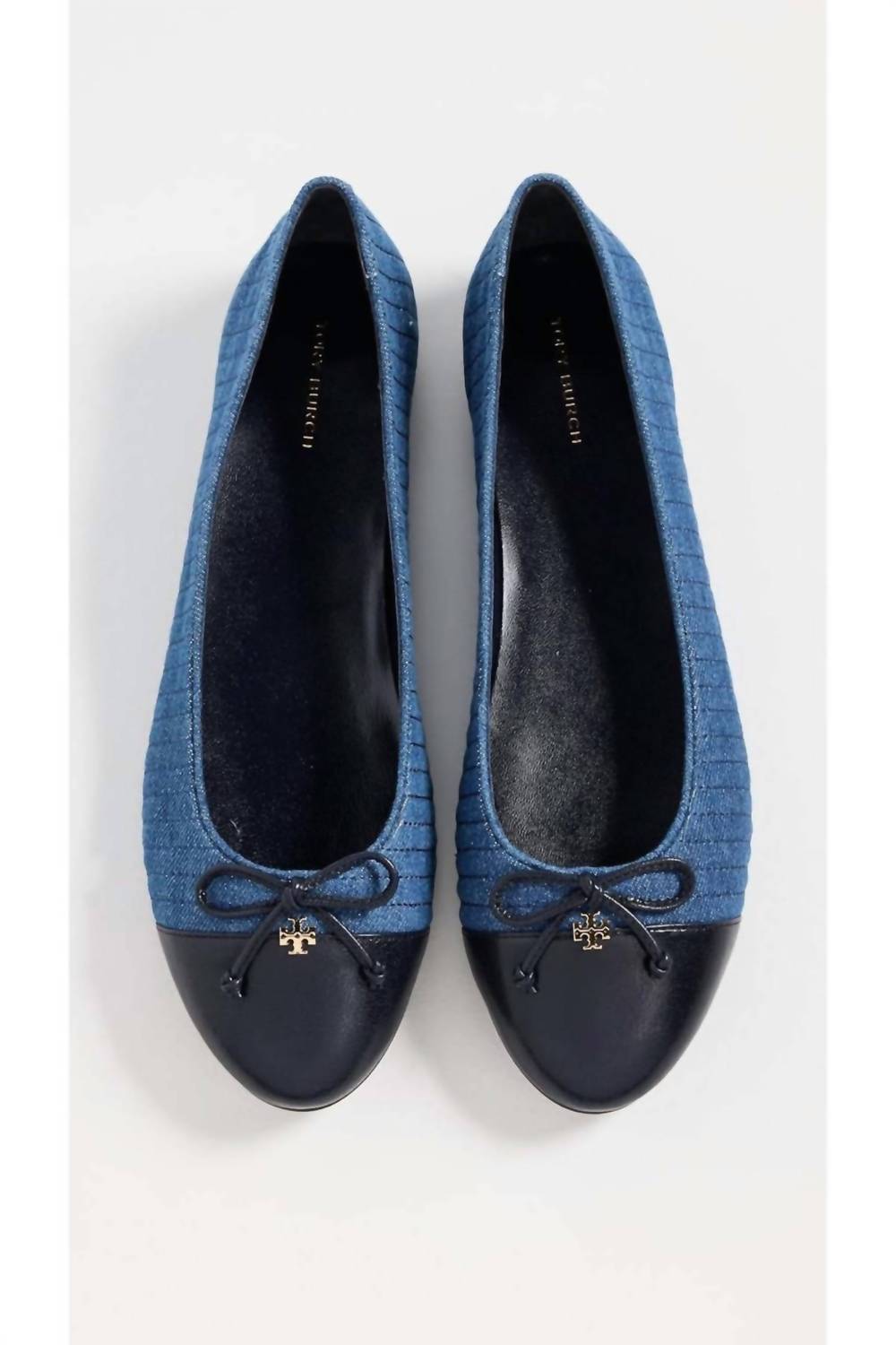 Tory Burch - Women's Cap-toe Quilted Ballet Flats