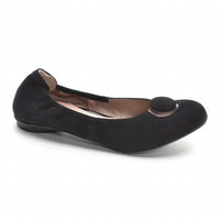 Beautifeel Women's Mary Ballerina Flats in black suede - women's flats