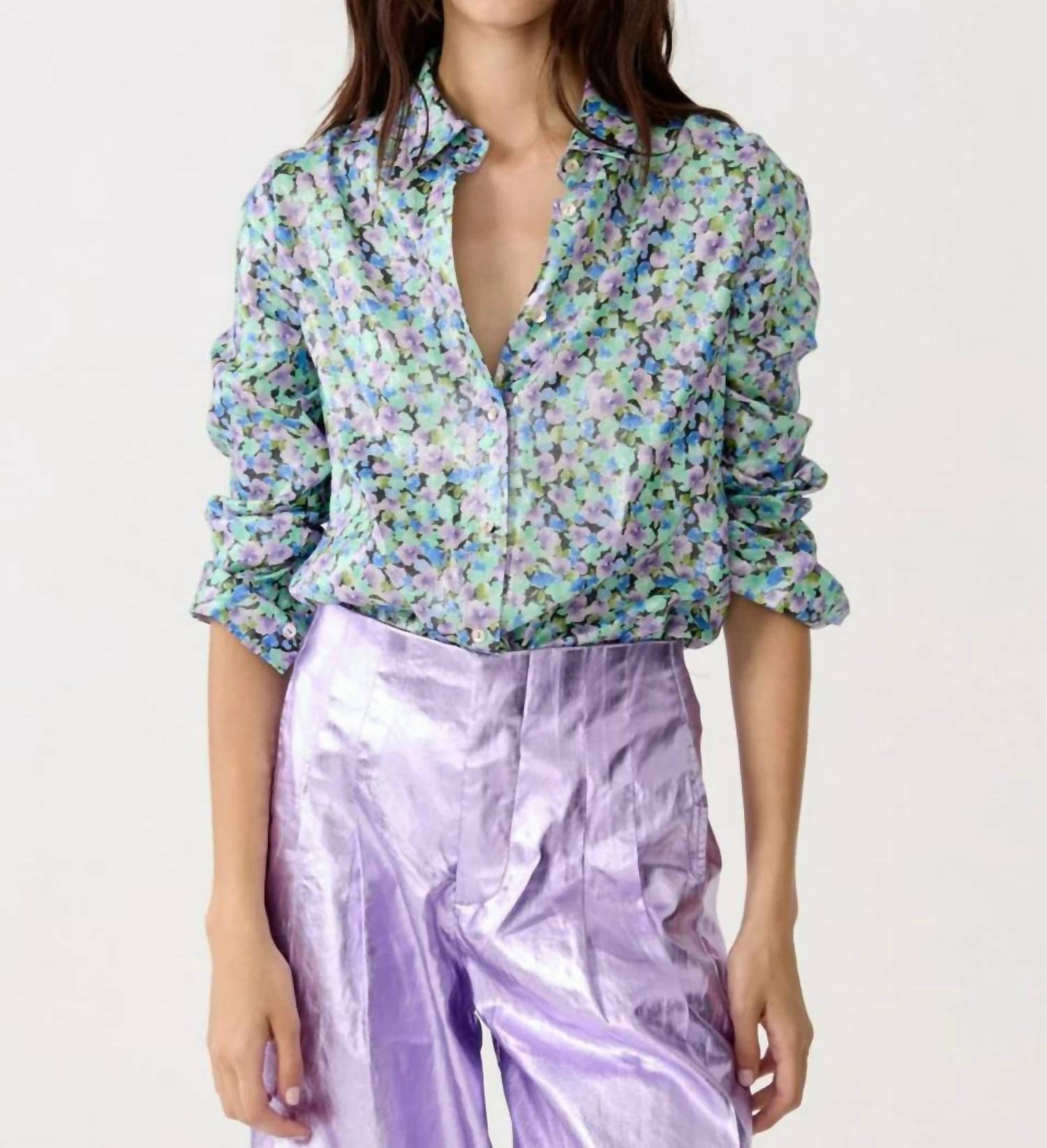 Lanhtropy - San Marino Metallic Linen Shirt