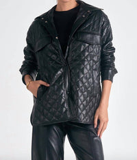 Elan - Quilted Faux Jacket