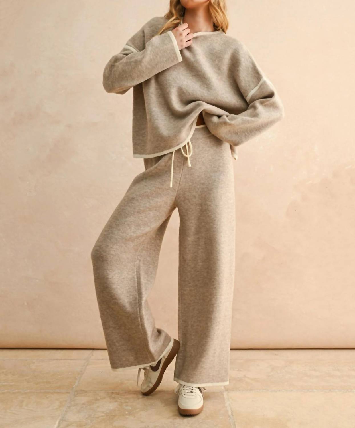 Miou Muse - Wide Leg Sweater Pants