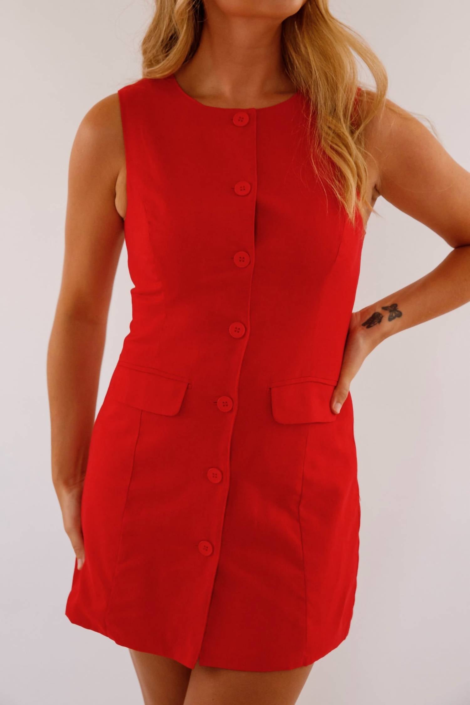 Le Lis - Sleeveless Blazer Mini Dress