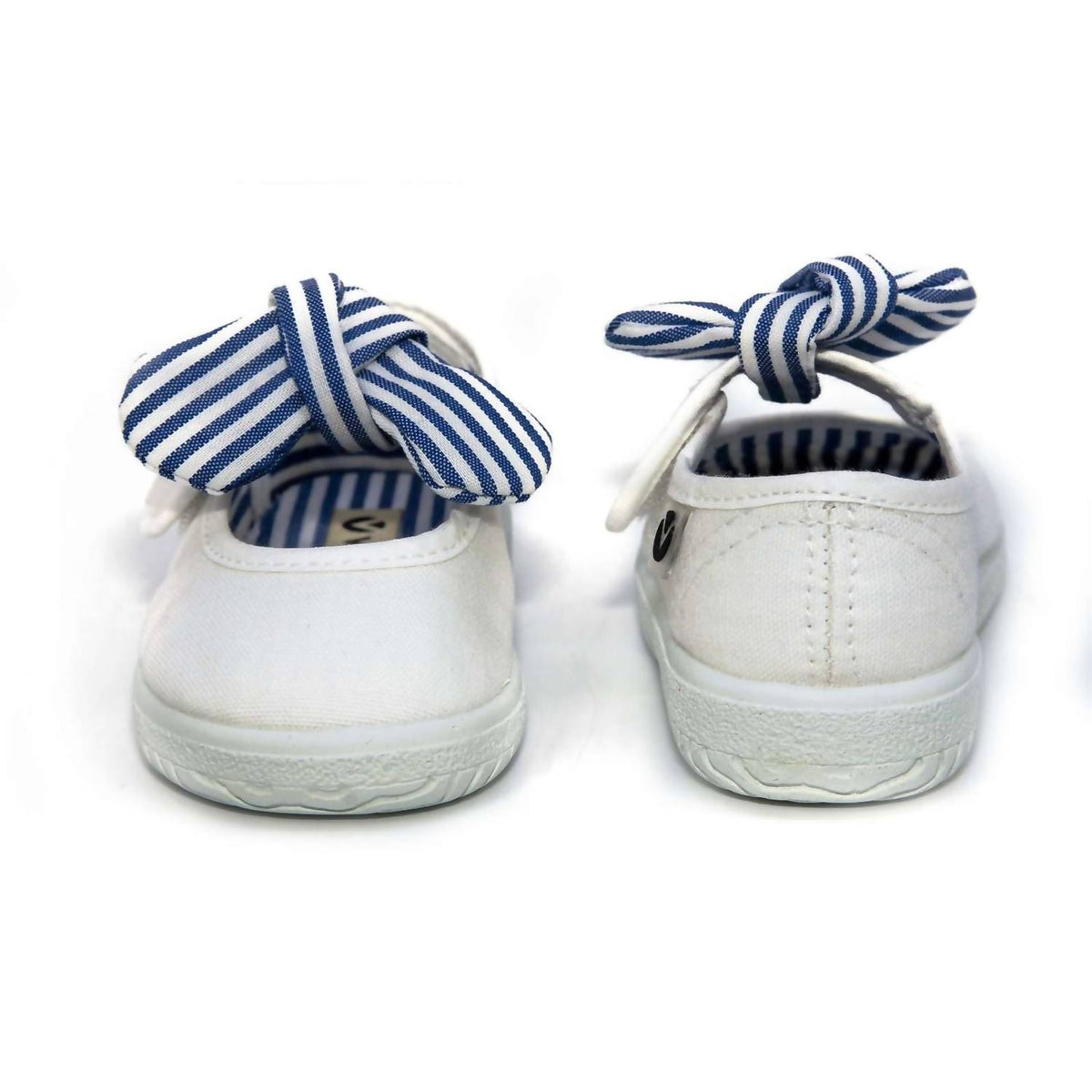 Victoria - Girl's Slip On Canvas Bow Shoes