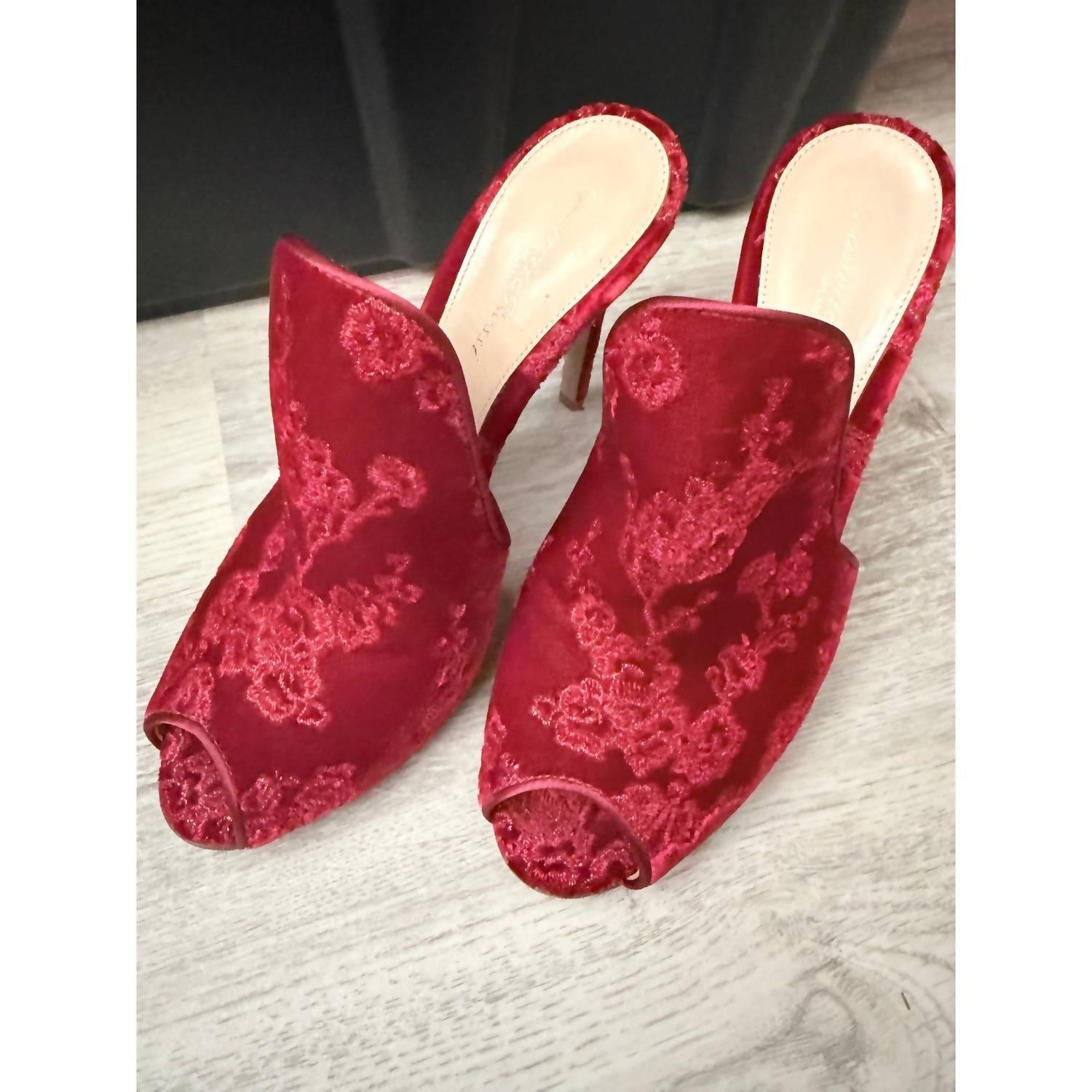 Gianvito Rossi - Women's Shanghai Embroidered Velvet Mules