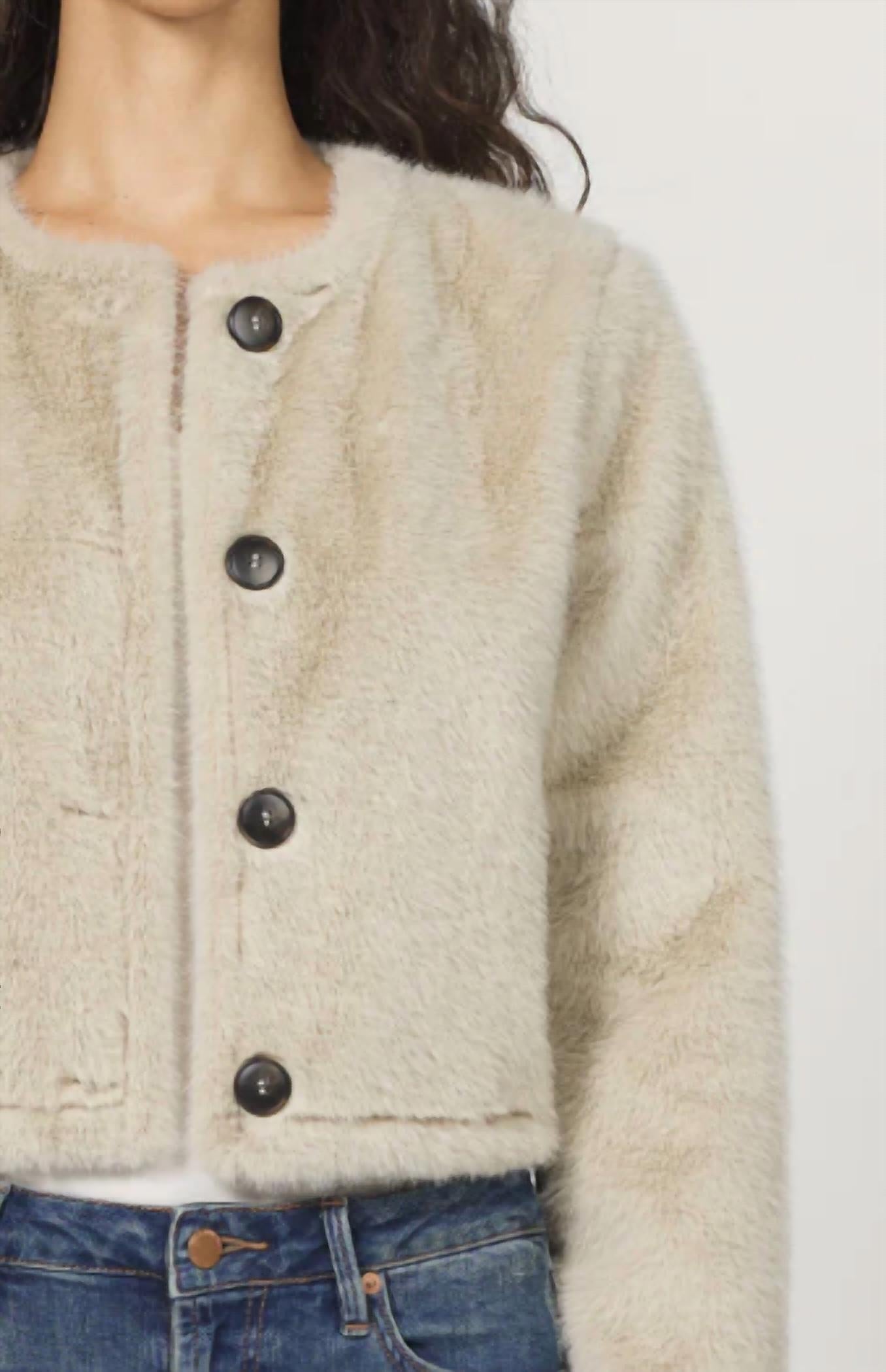 Another Love - Round Neck Fuzzy Jacket