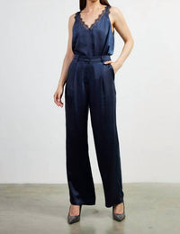Skies Are Blue - Dull Satin Elastic Back Trouser