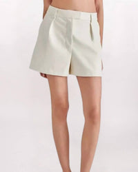 STEVE MADDEN Imelda Faux Leather Shorts in bone - women's shorts - view 5