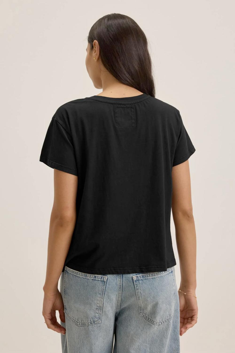 Velvet by Graham & Spencer Topanga Crewneck Tee in black - women's t-shirt - alternate view