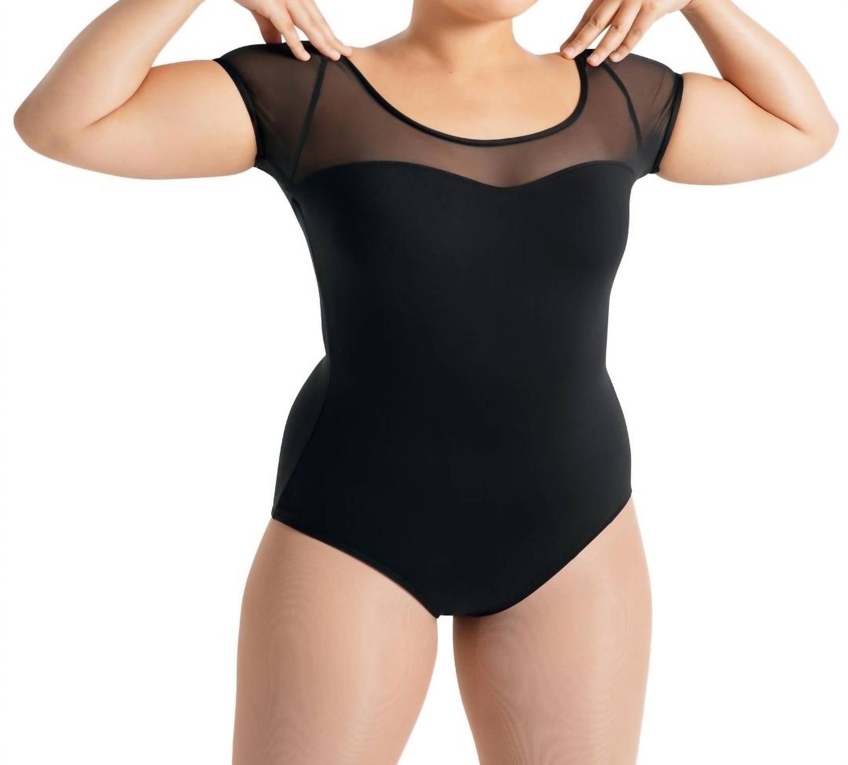 Capezio - Mesh Yoke Short Sleeve Leotard