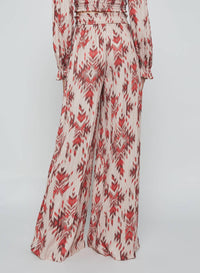L'Agence - Lyra Smocked Waist Wide Leg Pants