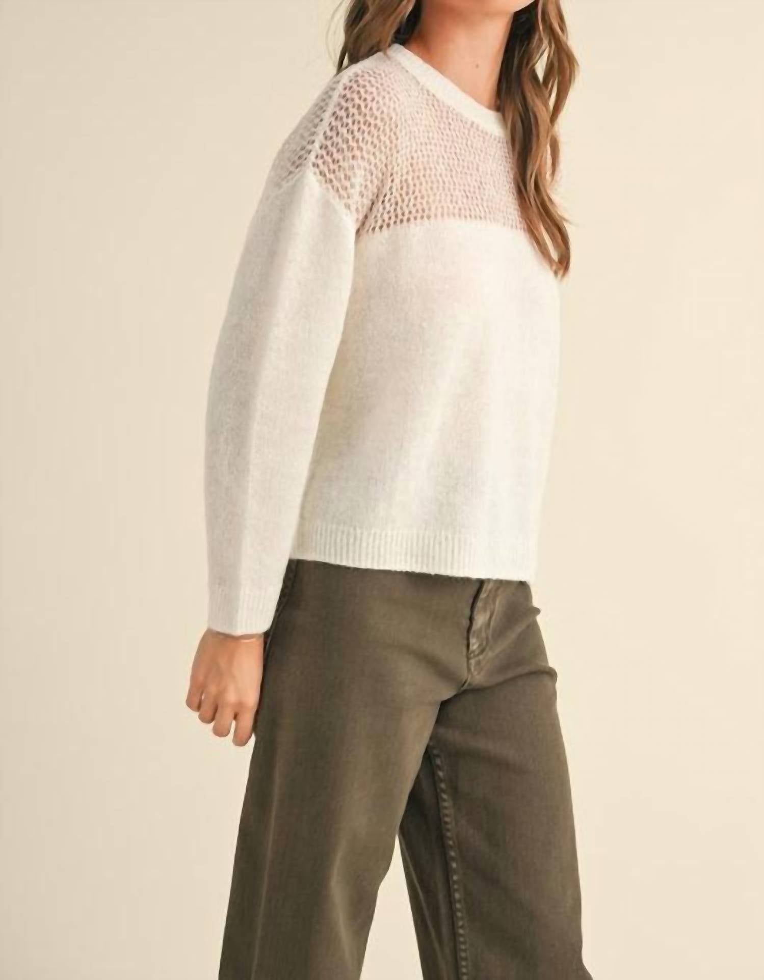 Miou Muse - Sheer Joy Sweater Top