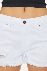 Kancan - High-rise Cutoff Denim Shorts
