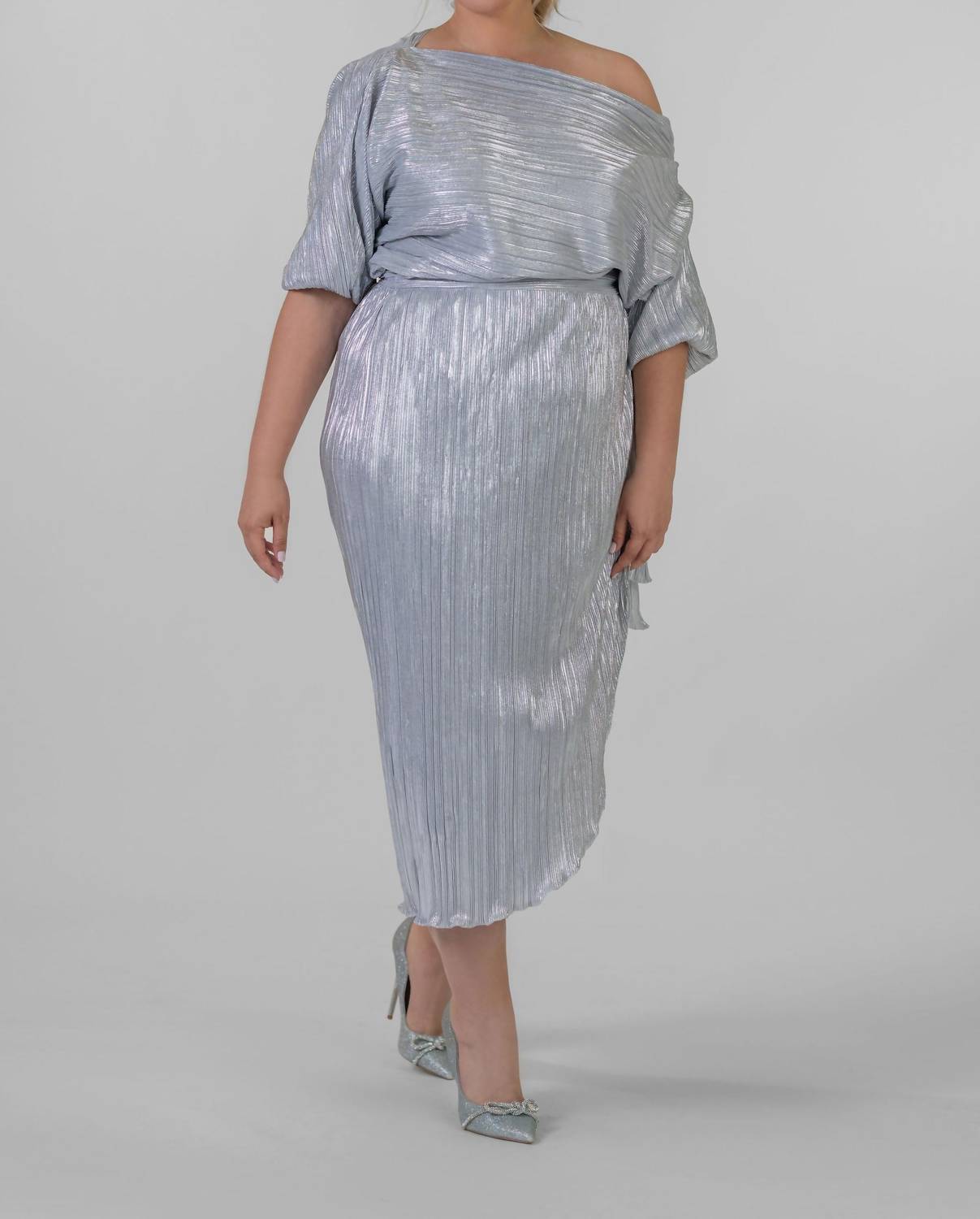 Never Fully Dressed - Plisse Jaspre Wrap Skirt - Plus