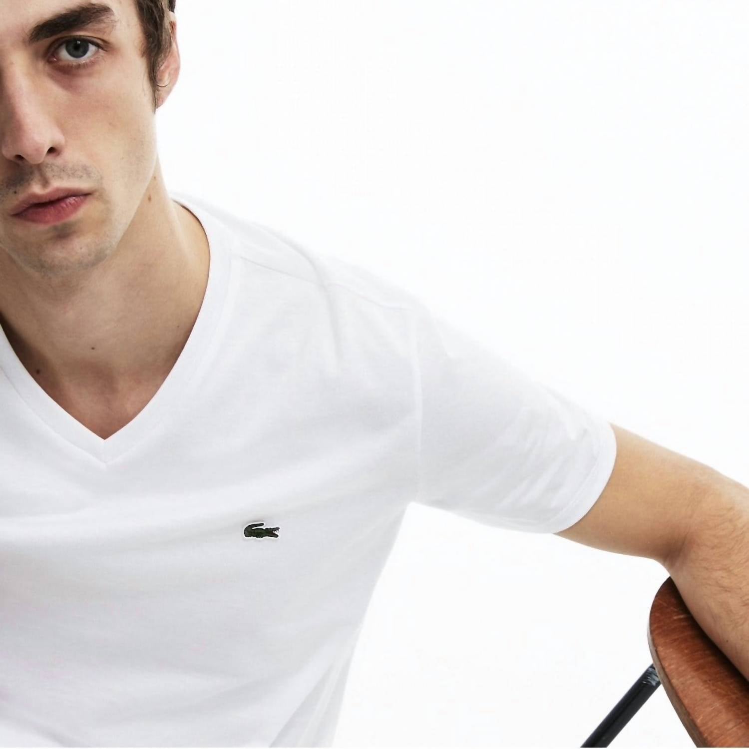 Lacoste - V-neck Short Sleeve Tee