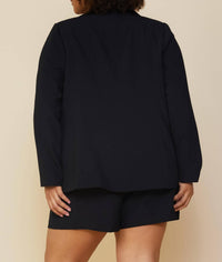 PLUS SIZE LONG SLEEVE OPEN BLAZER