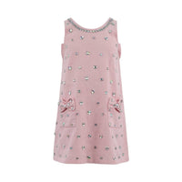 Lola + The Boys - Crystal Heart Denim Bow Dress