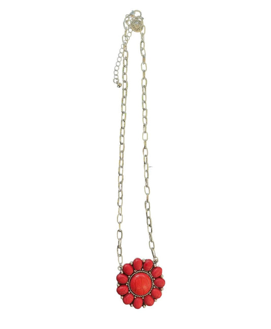 Western & Co. - Floral Pendant Chain Necklace