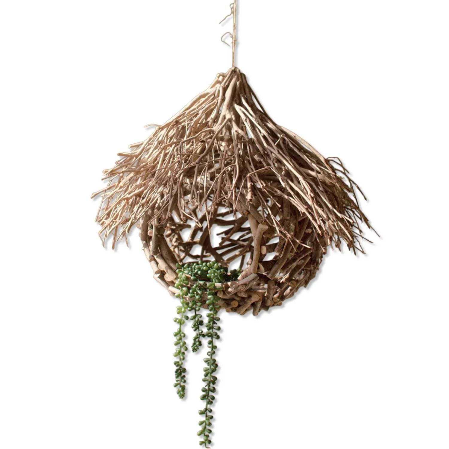 Kalalou - Rustic Hanging Tea Twig Birdhouse