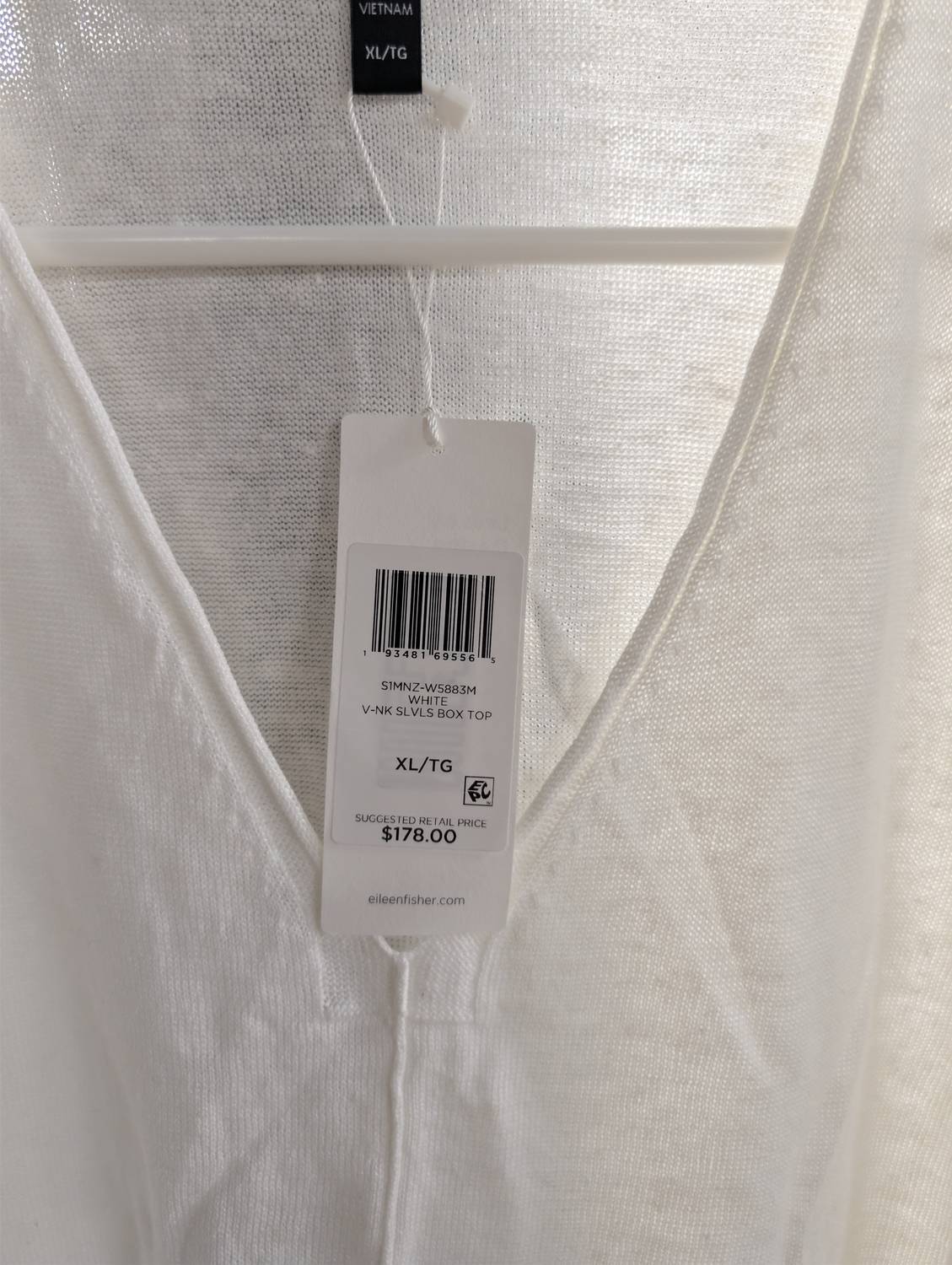 Eileen Fisher - EILEEN FISHER V-NK SLVLS BOX TOP