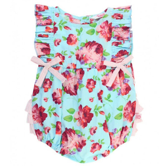 Rufflebutts - BABY GIRLS LIFE IS ROSY RUFFLE ROMPER