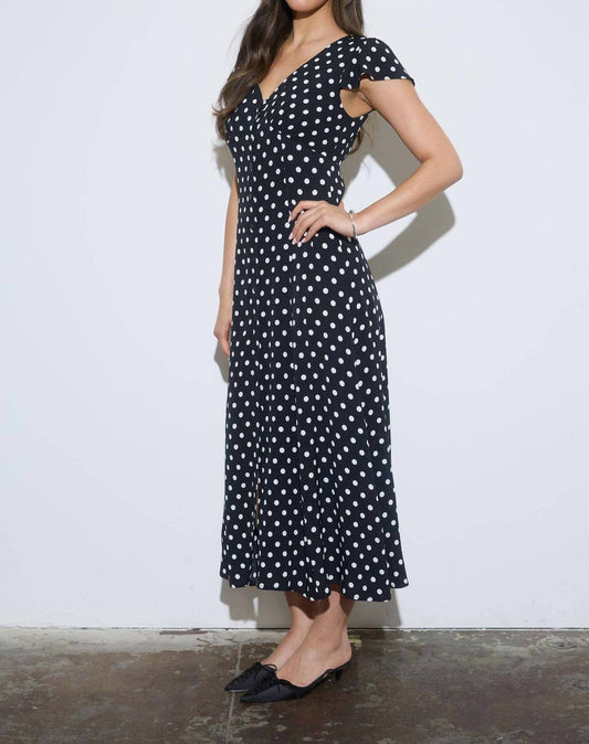 The Workshop - Eva Polka Dot Midi Dress