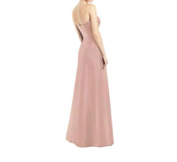 Alfred Sung - Long Strapless Satin Twill Gown