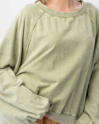 Easel - Terry Knit Pullover Top