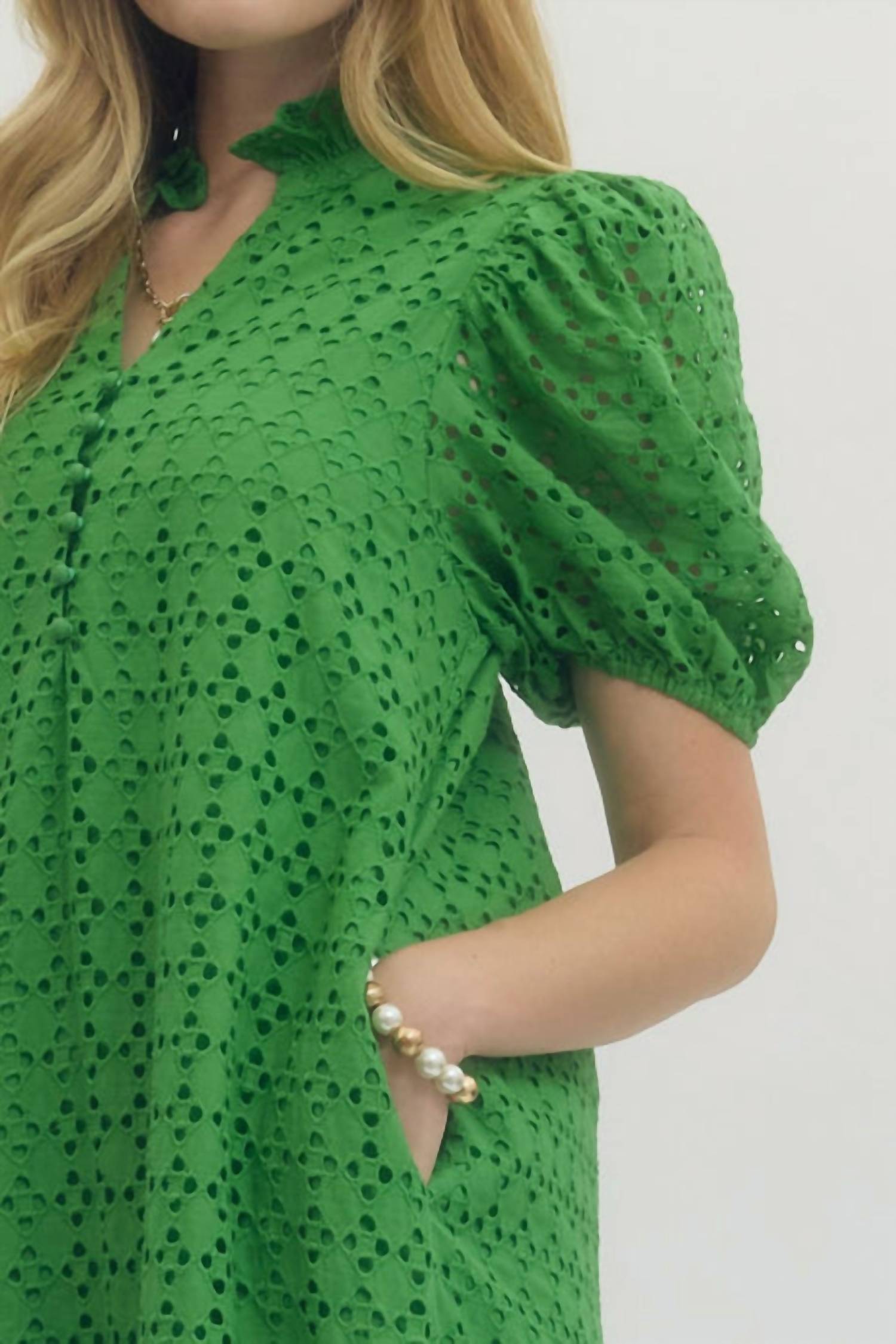 Entro - Happy Are We Eyelet Maxi Dress