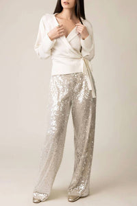 Philosophy - V-neck Wrap Tie Blouse