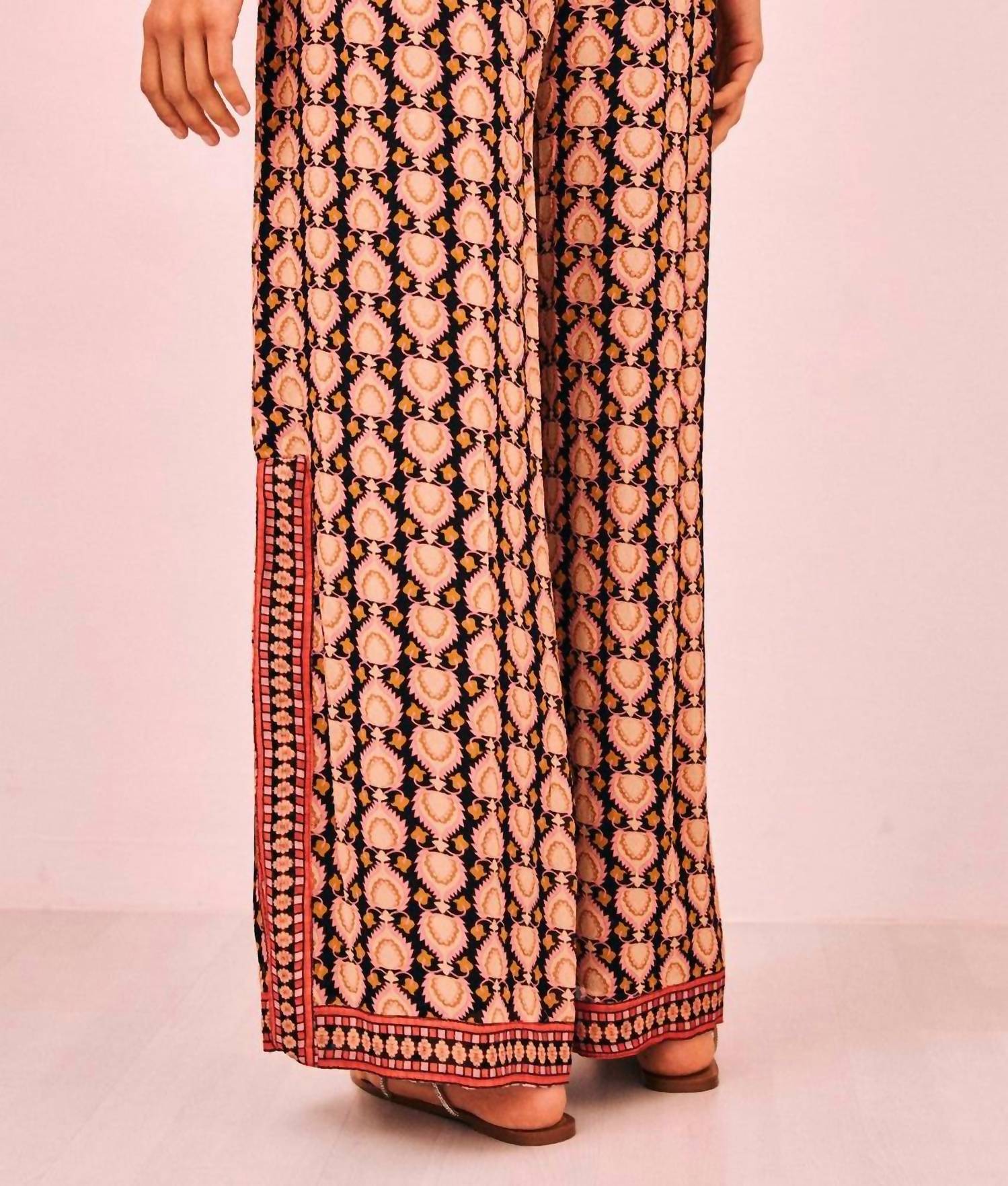 Nekane - Terracota Printed Long Pant