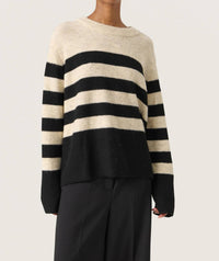 Soaked In Luxury - Selta Knitted Striped Pullover
