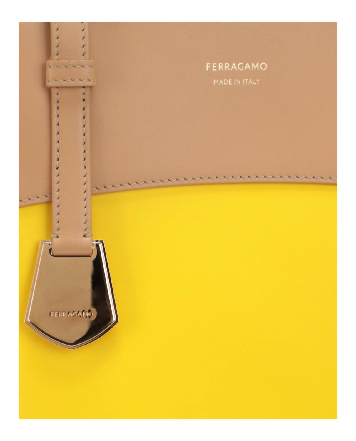 Salvatore Ferragamo Women's Charming Leather Tote Bag in brown multi - women's bag - alternate view
