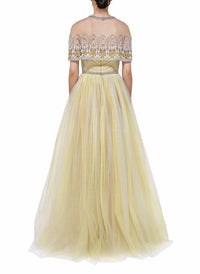 Reem Acra - Strapless Gathered Tulle Gown
