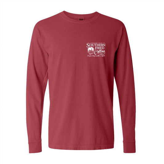 Southern Fried Cotton - Crimson Long Sleeve Tee