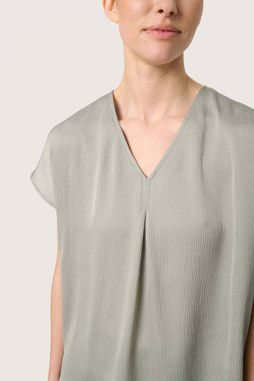 Soaked In Luxury - Loana Short Sleeve V-neck Blouse