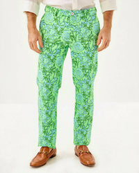Lilly Pulitzer Stuff Mizner Stretch Pant - 34" in cool mint catchin rays - men's pants