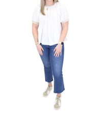 Heyson - Embroidered Trim And Bow Detail Top