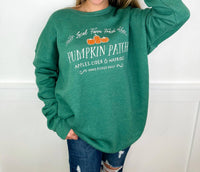 Oat Collective - Pumpkins Long Sleeve Graphic Crewneck Sweatshirt