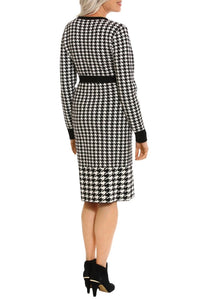 London Times - Long Sleeves Knit Midi Dress