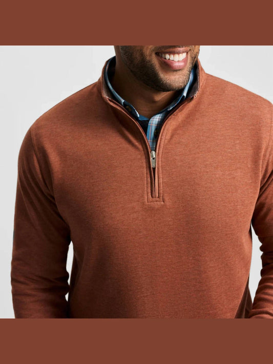 Genteal - Men's Cotton Blend Quarter-zip Sweatshirt