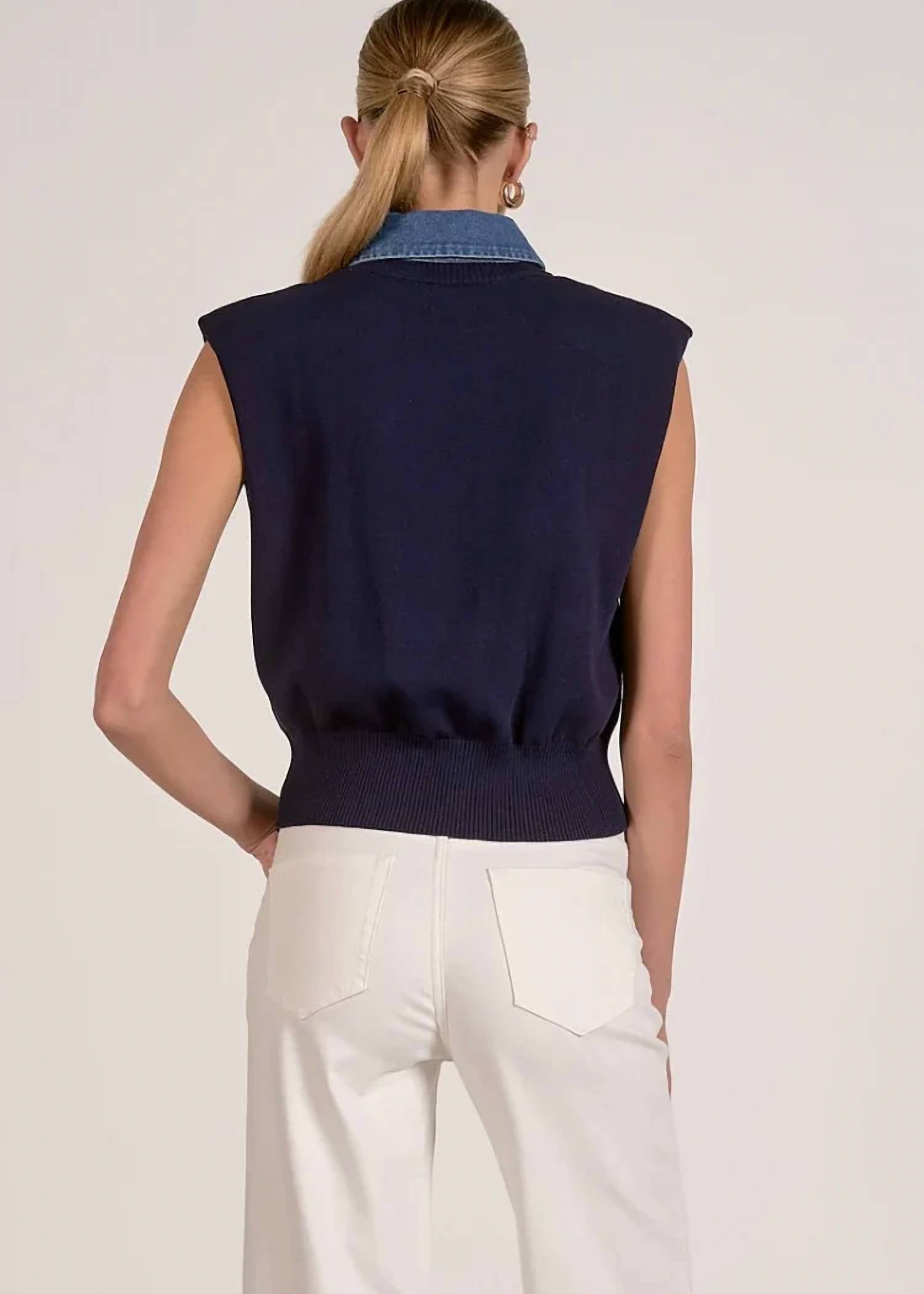 Elan - Piper Cap Sleeve Sweater