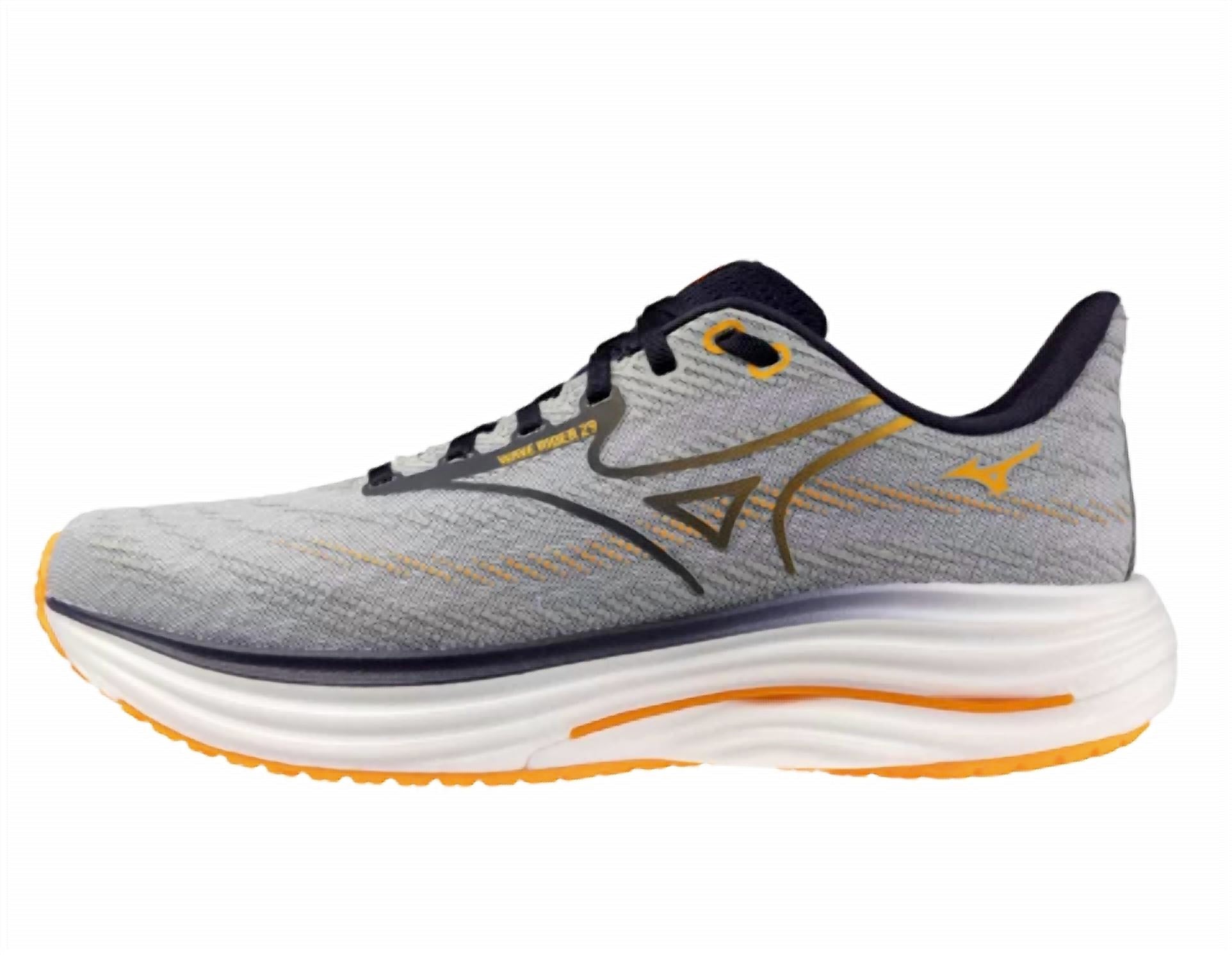 MIZUNO Men's Wave Rider 29 Running Shoes in harbor mist baritone blue - men's sneaker - detail view