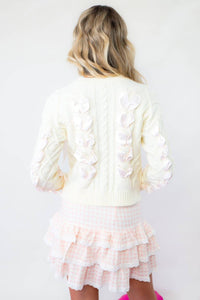 Dipped Shop - Khloe Chunky Cable Knit Ribbon Detail Sweater