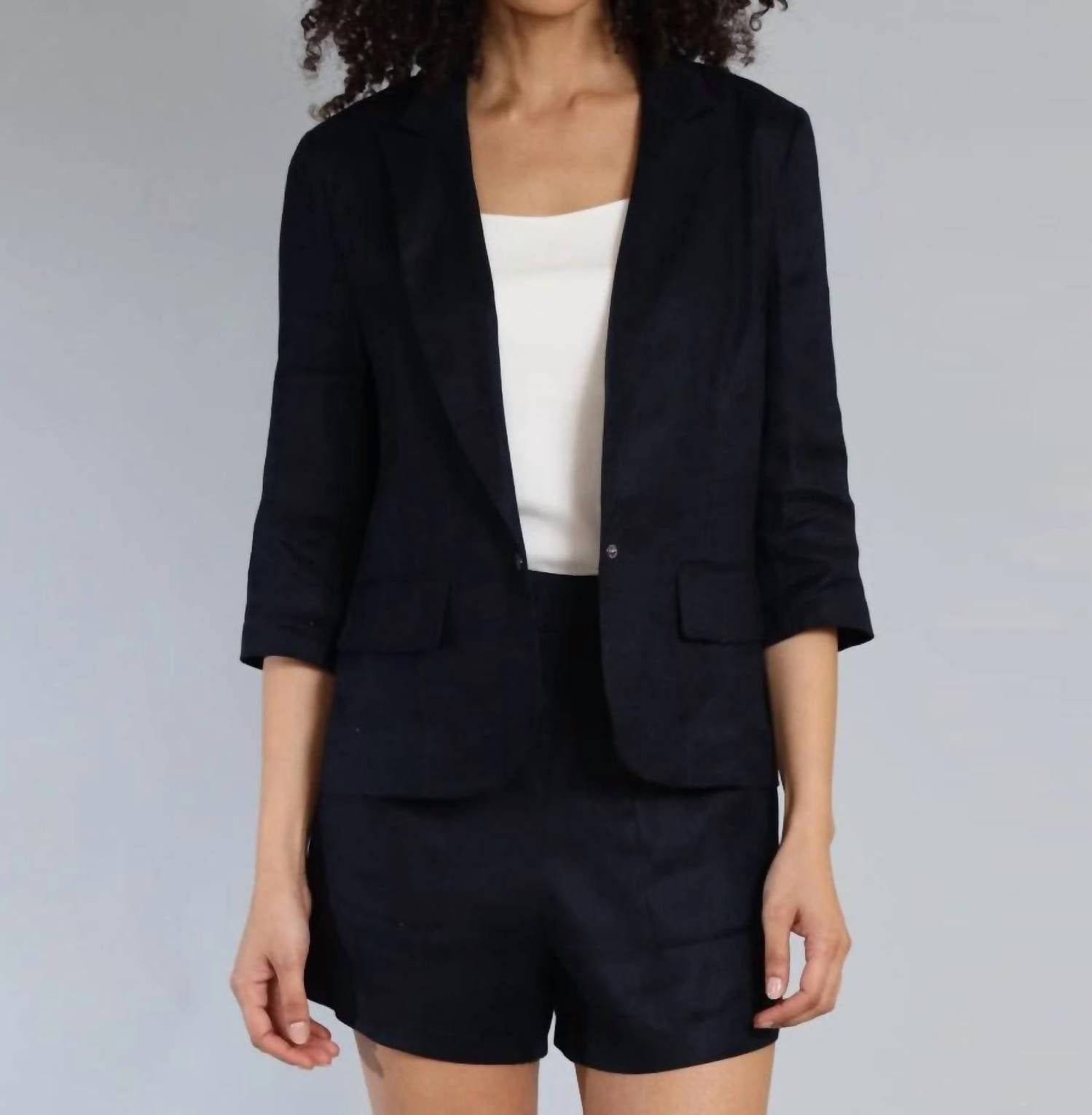Lola & Sophie - Stretch Linen Twill Blazer