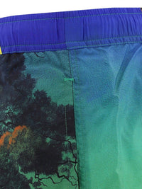 Valentino - Men's Dragon At Dawn Print Swim Shorts