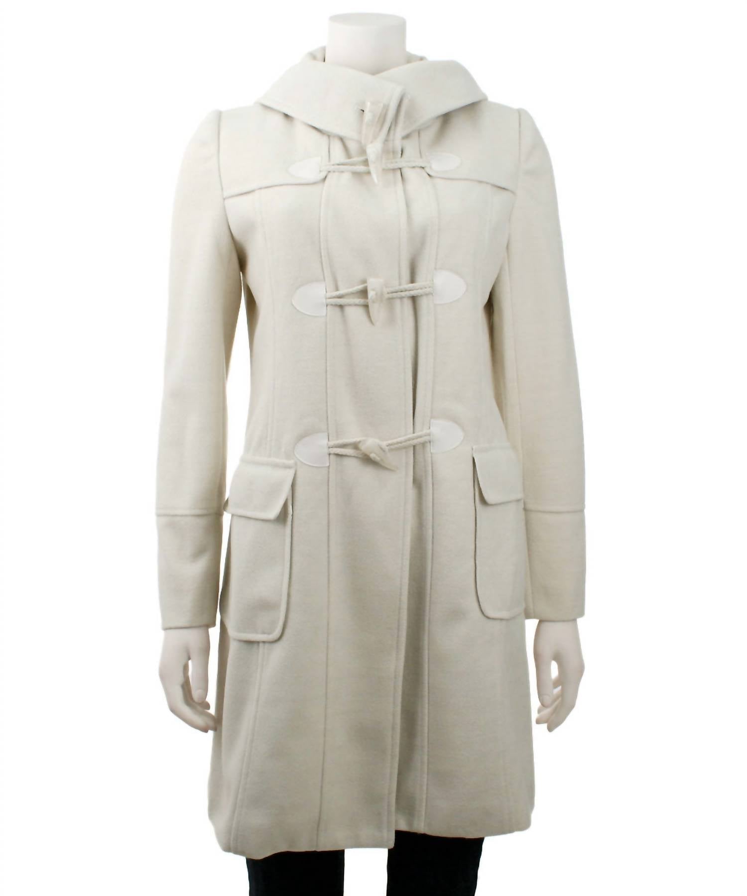 Monoreno - Hooded Toggle Button Coat