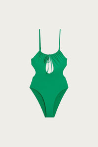 RUCHED CUTOUT ONE PIECE