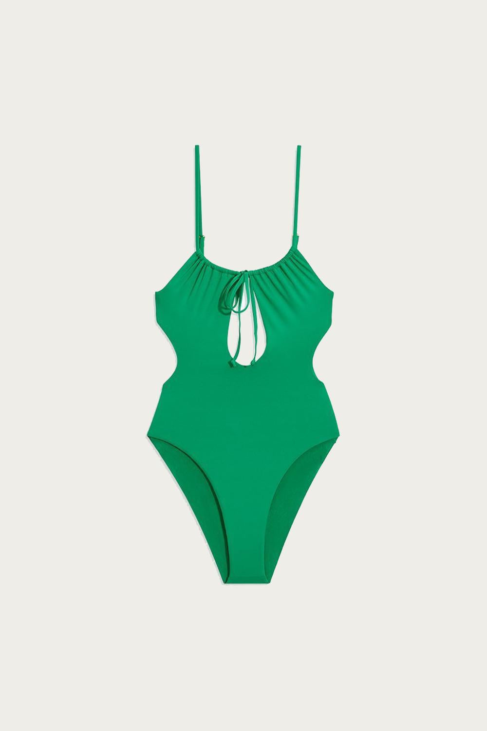 RUCHED CUTOUT ONE PIECE